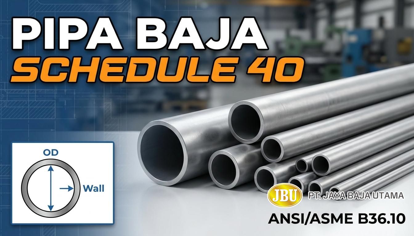 Tabel Pipa Baja Schedule 40 Lengkap Spesifikasi dan Dimensi Standar (ANSI ASME B36.10)
