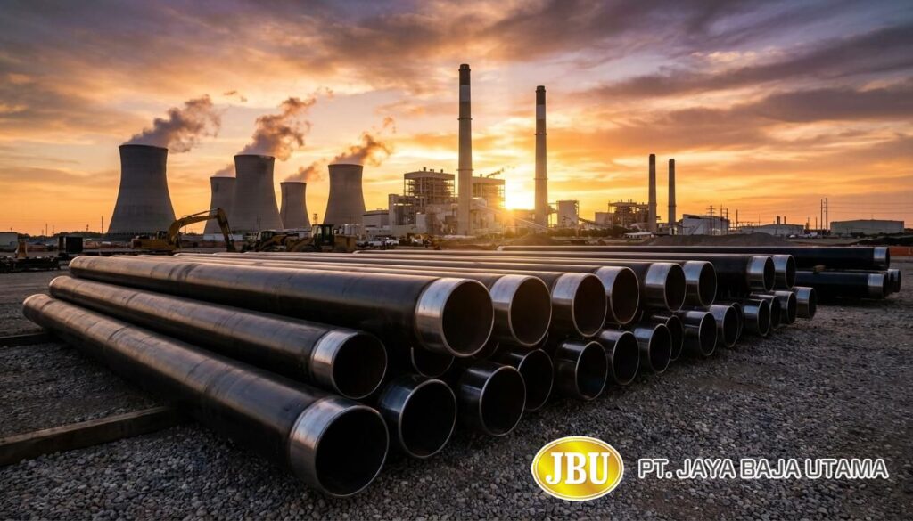Jual pipa carbon steel untuk proyek PLTU