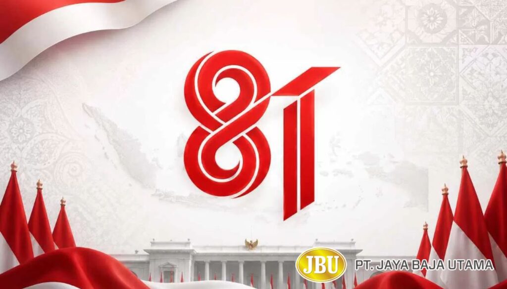 Logo HUT RI 81 Resmi Makna Strategis dan Apresiasi PT. Jaya Baja Utama Menyambut Kemerdekaan 2026