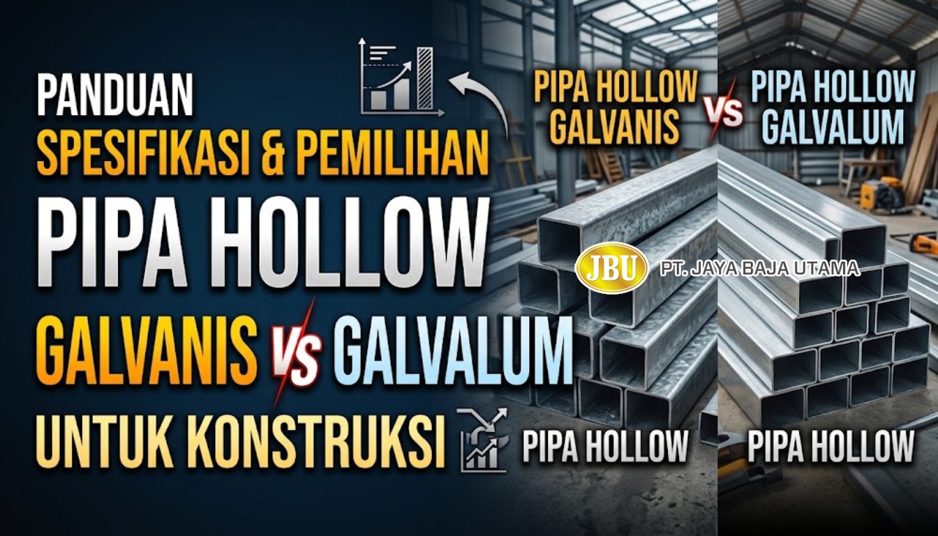 Panduan Spesifikasi dan Pemilihan Pipa Hollow Galvanis vs Galvalum untuk Konstruksi